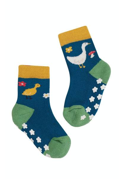 Frugi grippy socks - Geese