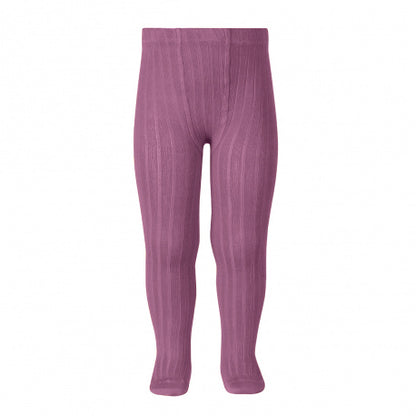 Condor Ribbed Tights -Cassis 669