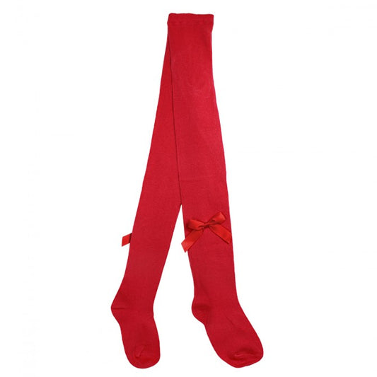 Pex red satin bow tights