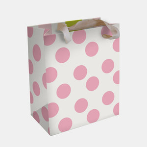 Caroline Gardner pink spot medium gift bag