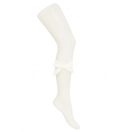 Condor velvet bow tights - Ivory - 303