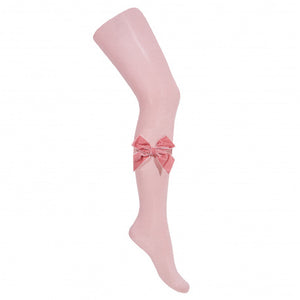 Condor velvet bow tights - Pink - 526