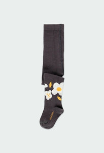 Boboli grey floral tights 223085