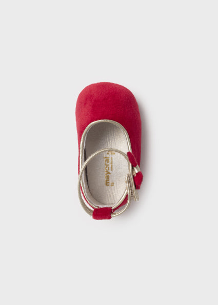 Mayoral red velvet shoe 9457